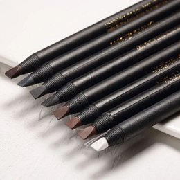 1PC ołówek do brwi wodoodporny Microblading długopis do brwi odcień tatuaż makijaż brwi 6 kolorów naturalny, długotrwały ołówek do brwi
