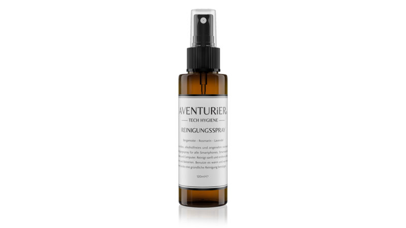 AVENTURiER spray nettoyant ''Rosemary'' Home & Office 120ml avec 1x chiffon microfibre et sac de rangement