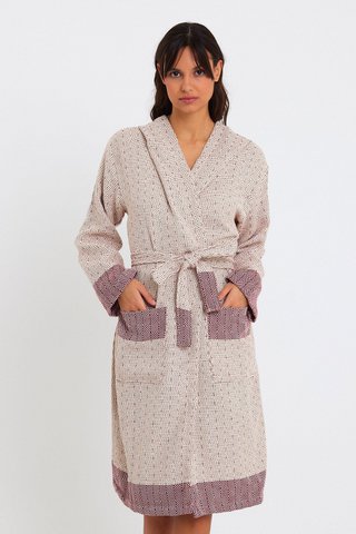 Tuval Bathrobe - Bordeaux