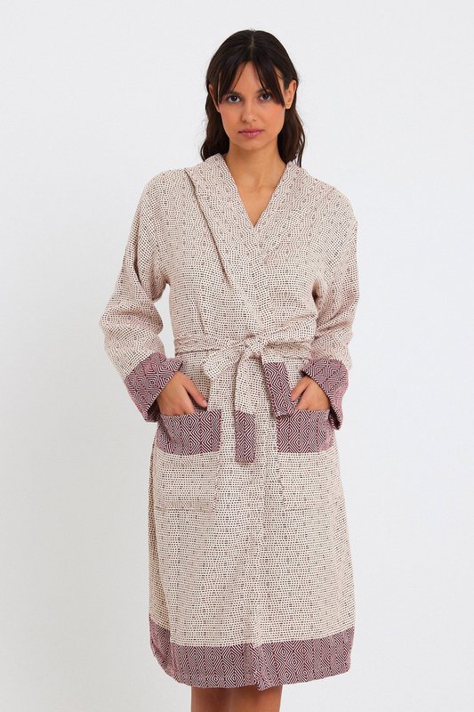 Tuval Bathrobe - Bordeaux