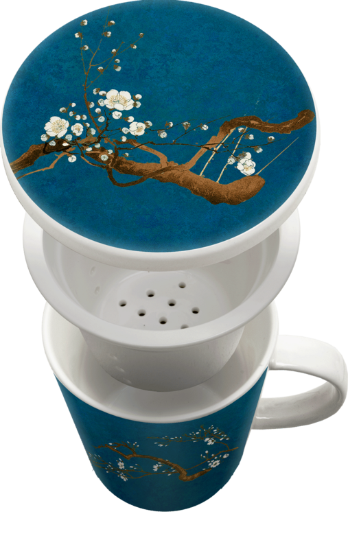 Edo Teamug set, Magnolia Blue, porc.filter, giftbox