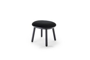 Naiver Ottoman, schwarz, kvadrat