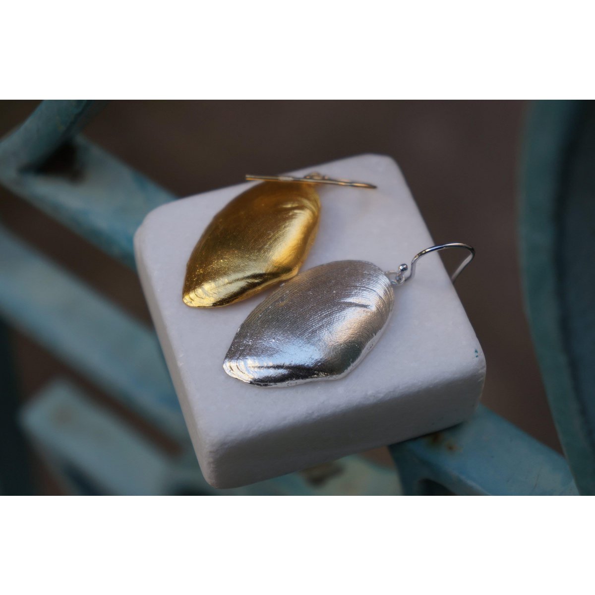 Clam Shell Øreringe: Håndlavede Sølvskaller (Boho Style)