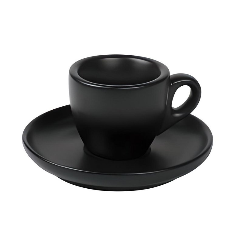 Espresso Cup 55 ml & Saucer black 6/box