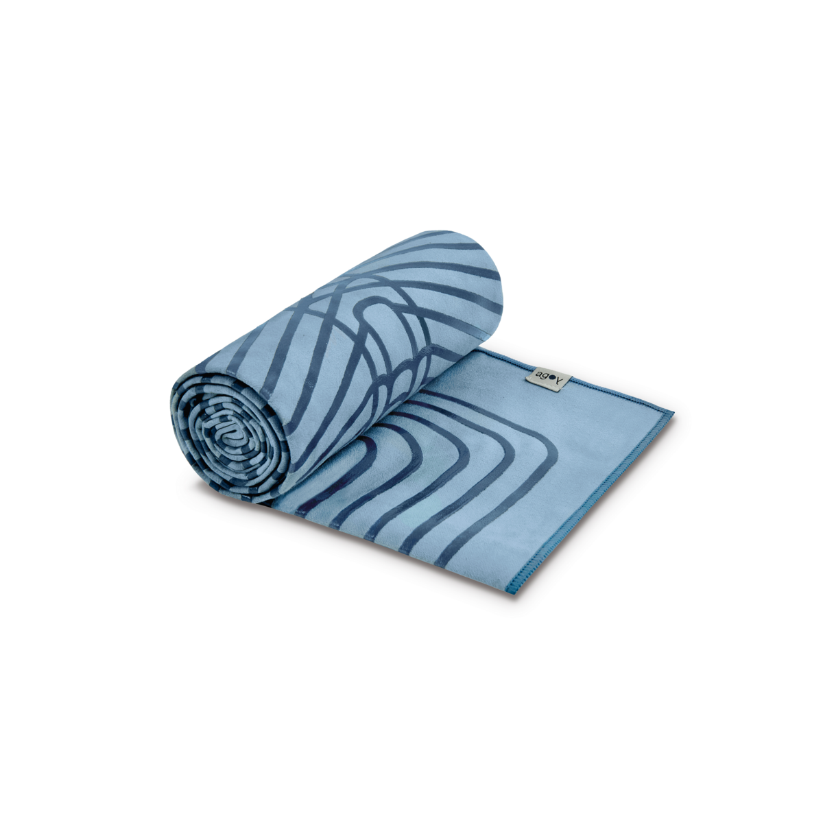 Gecko Warrior Yoga Towel - Ocean Blue