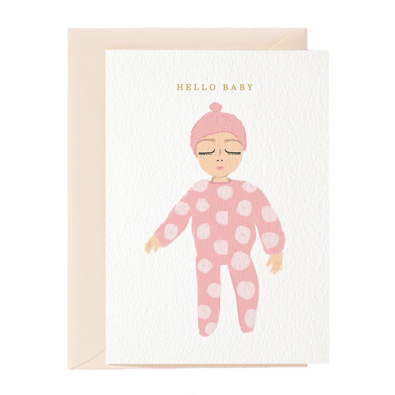 Hello Baby Girl Greeting Card