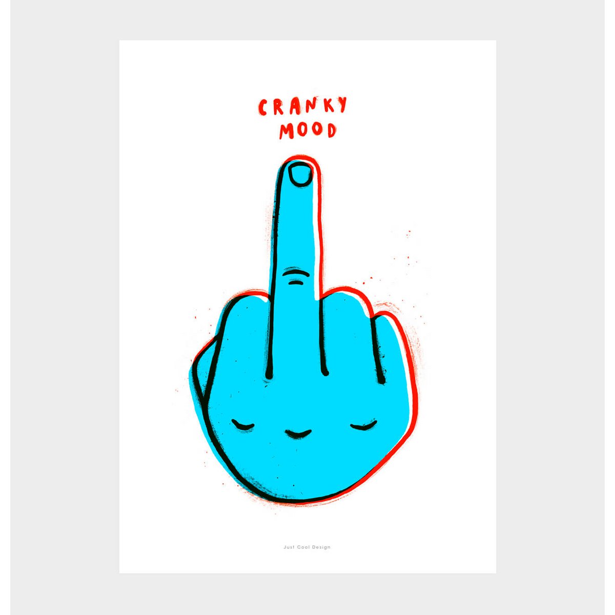 Humeur grincheuse | Affiche d'impression d'art d'illustration