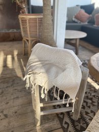 Hammam Towel Fouta Circles - Sand - 100x200cm