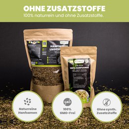 SANUUS Allgäu organic hemp seeds unpeeled from roasted hemp seeds 750g