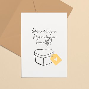 Grußkarte Goldfolie | Erinnerungen