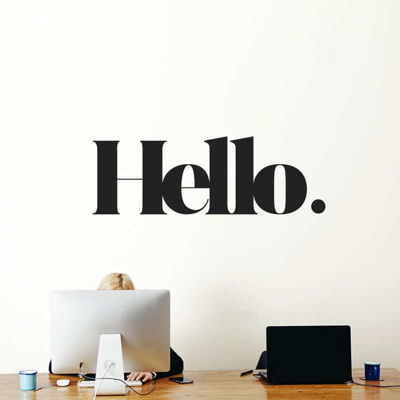 Hello | Adhesive Lettering