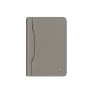 Card Wallet Snap Leather Grey