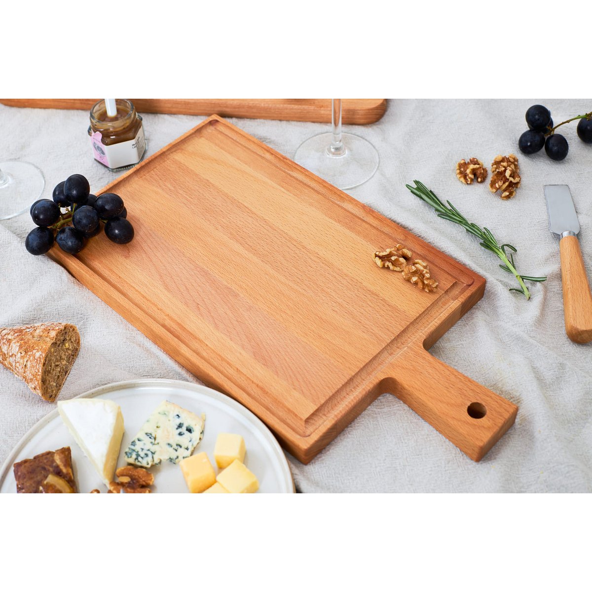 Borrelplank met handvat 38 x 20 cm