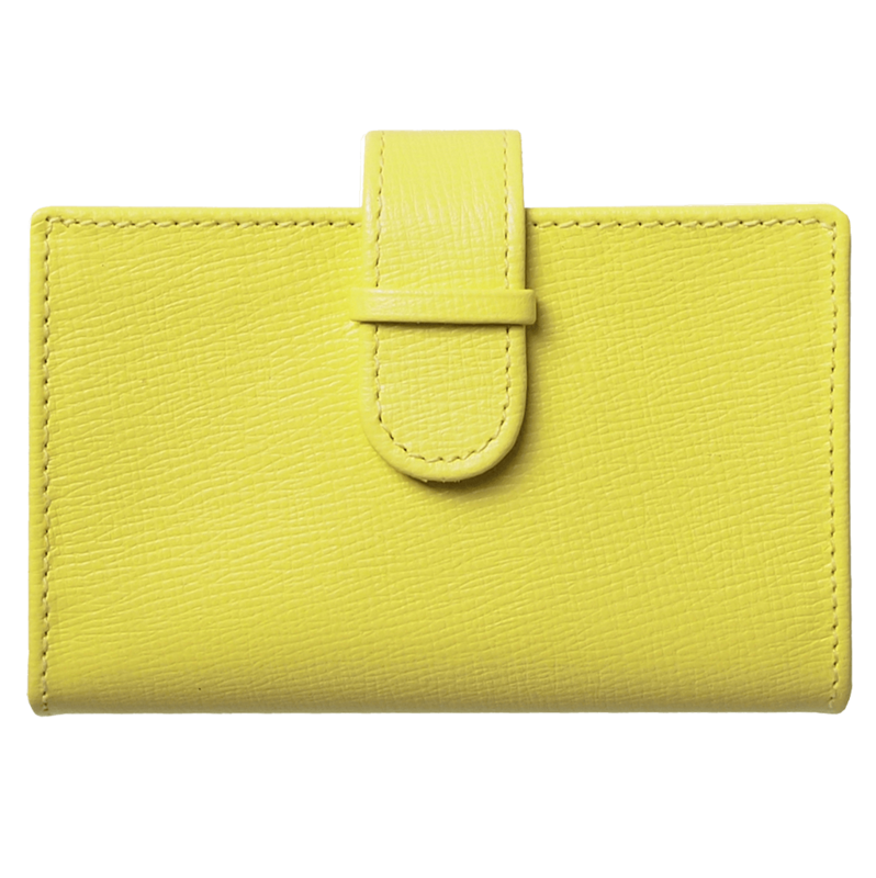 Saffiano visitkort etui citron