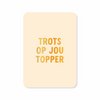 Kaart Trots op jou topper (met goudfolie)