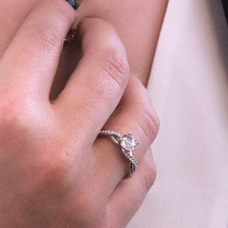 Bague Eleanor - Argenté et Cristal