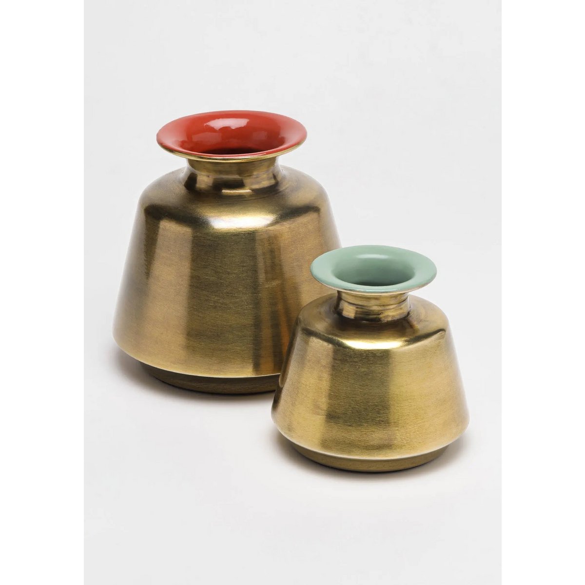 Decoratieve pot | Emaille potten handgemaakt lichtgewicht | Set van 2