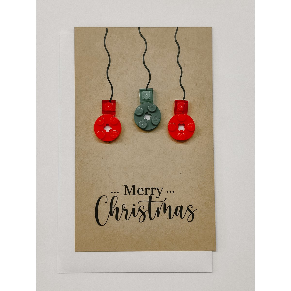 Lego Christmas card - Christmas balls
