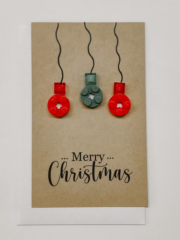 Lego Christmas card - Christmas balls