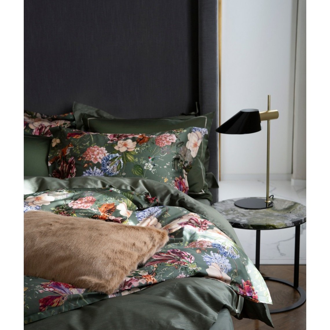 Sateen pillowcase Magic Garden Moss