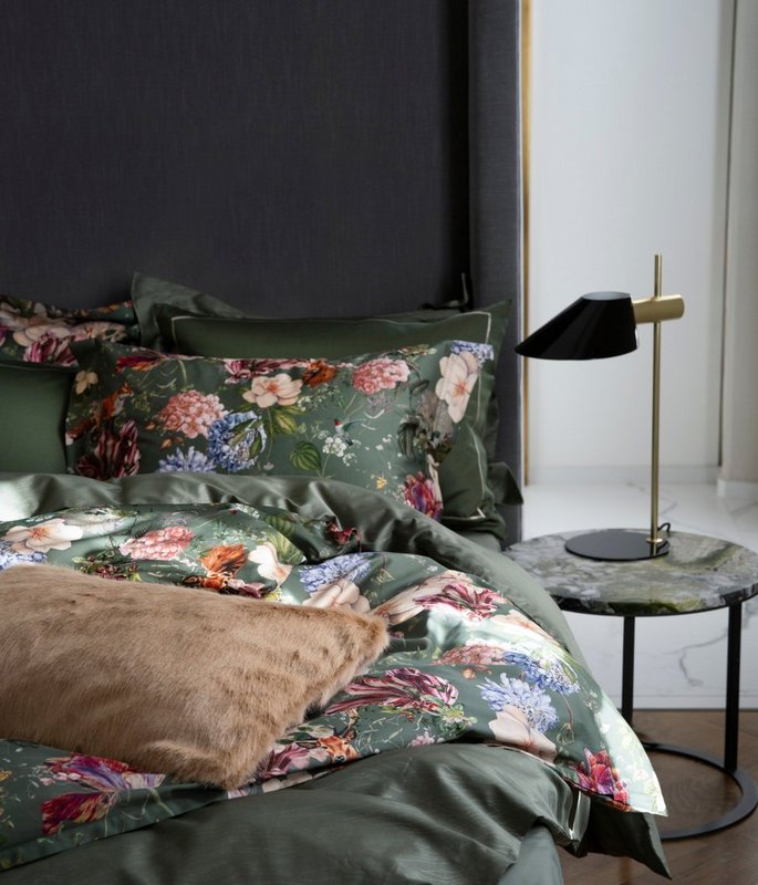 Sateen pillowcase Magic Garden Moss