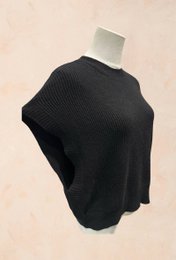 Oversized ærmeløs striktrøje – VISCOSE – 22005