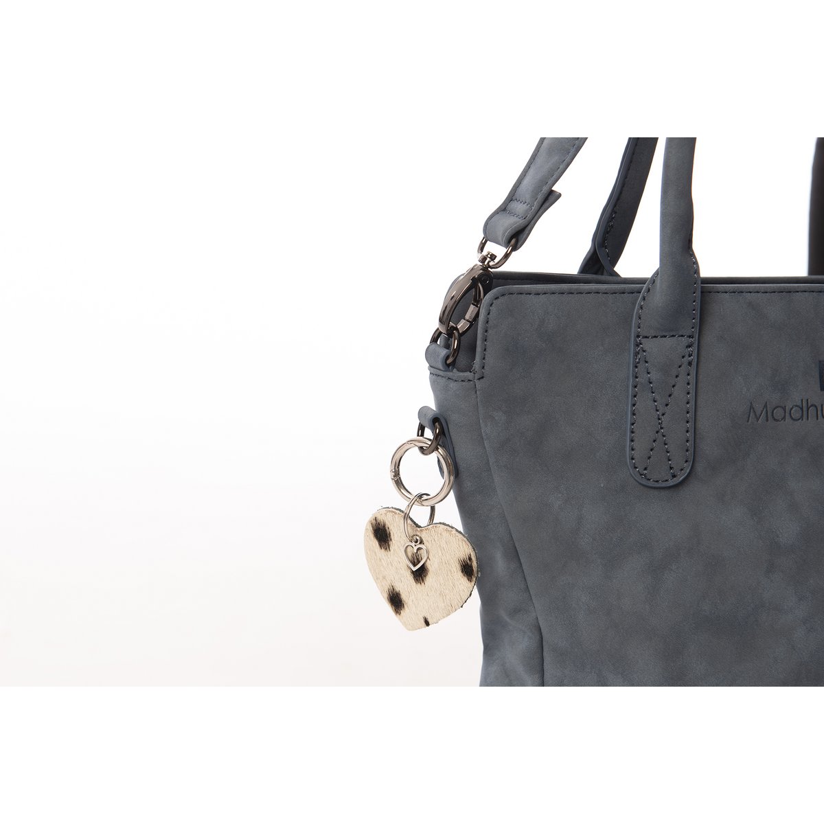 Hand/shoulder bag Dark blue curvy design