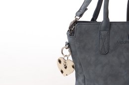 Hand/shoulder bag Dark blue curvy design