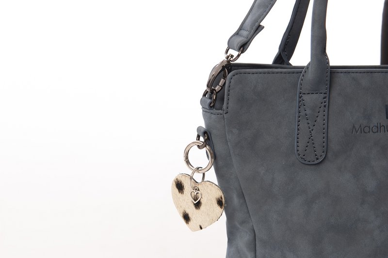 Hand/shoulder bag Dark blue curvy design