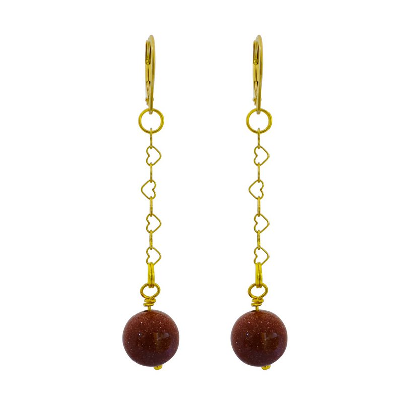 Jaspe de Amapola, Dálmata y Sésamo Pendientes de oro amarillo vermeil o de oro de 9k o 18k, Colección Bloom | por nlanlaVictory