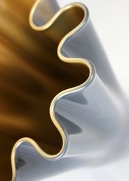 Vase glas korrugeret tofarvet grå guld glas vase bord vase 21 x 21 x 30 cm
