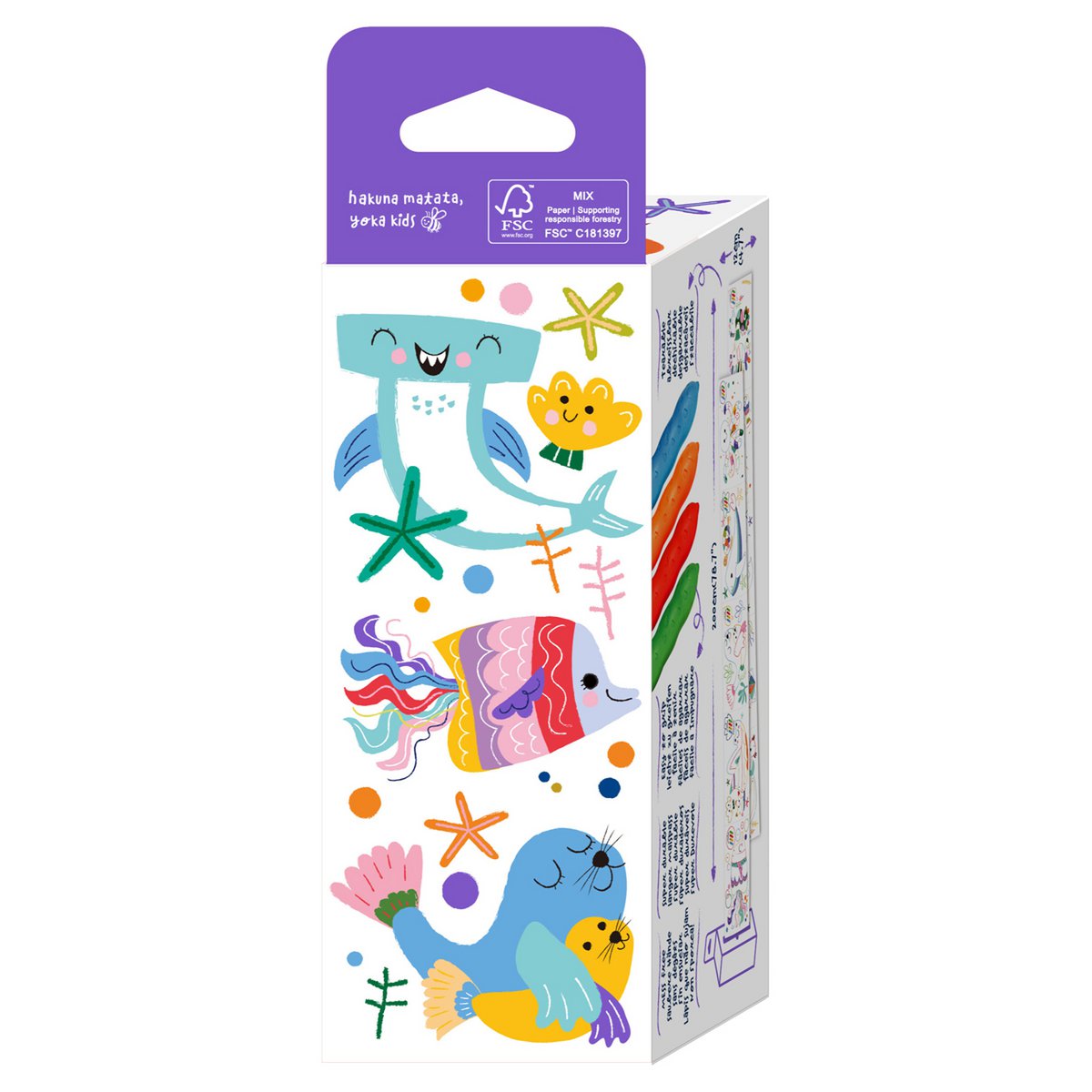 Mini Kleurrol Kit - Zeedieren