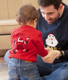 Sweat-shirt brodé Joyeux Noël pour bébé