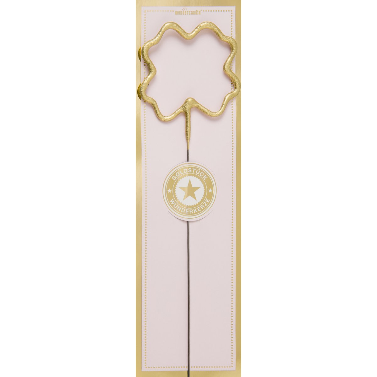 Kleeblatt gold Goldstück rosa Wondercandle® classic