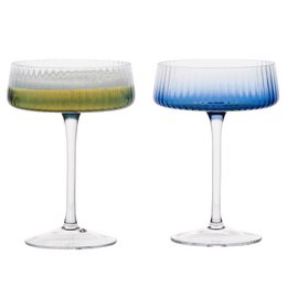 Set di 2 bicchieri da champagne blu impero