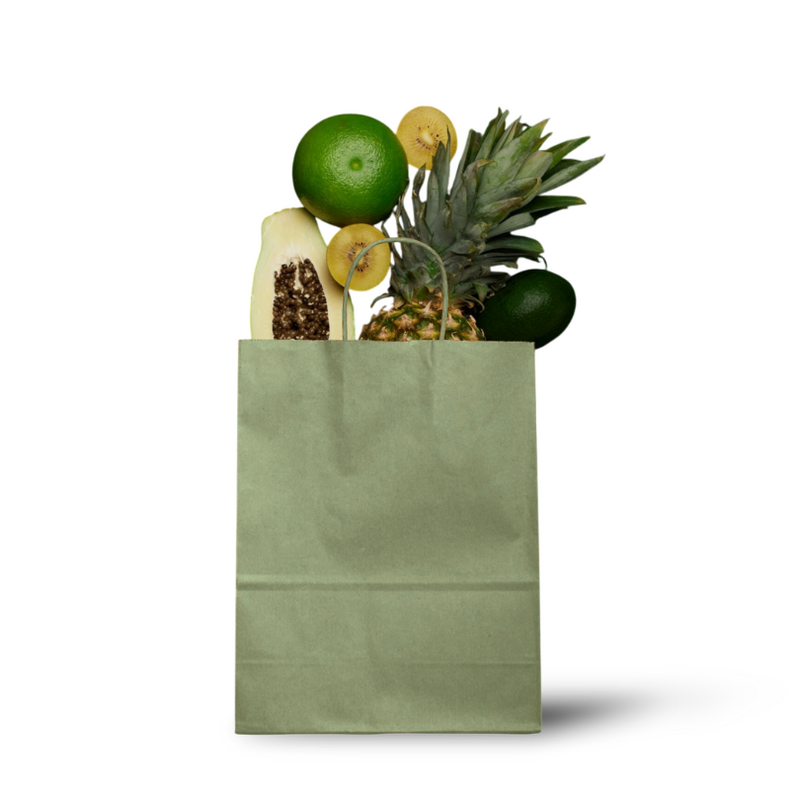 Sacchetto di carta - s - giada verde oliva (100 pezzi)