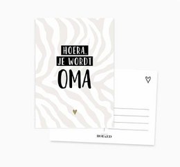 Ansichtkaart || Hoera je wordt oma