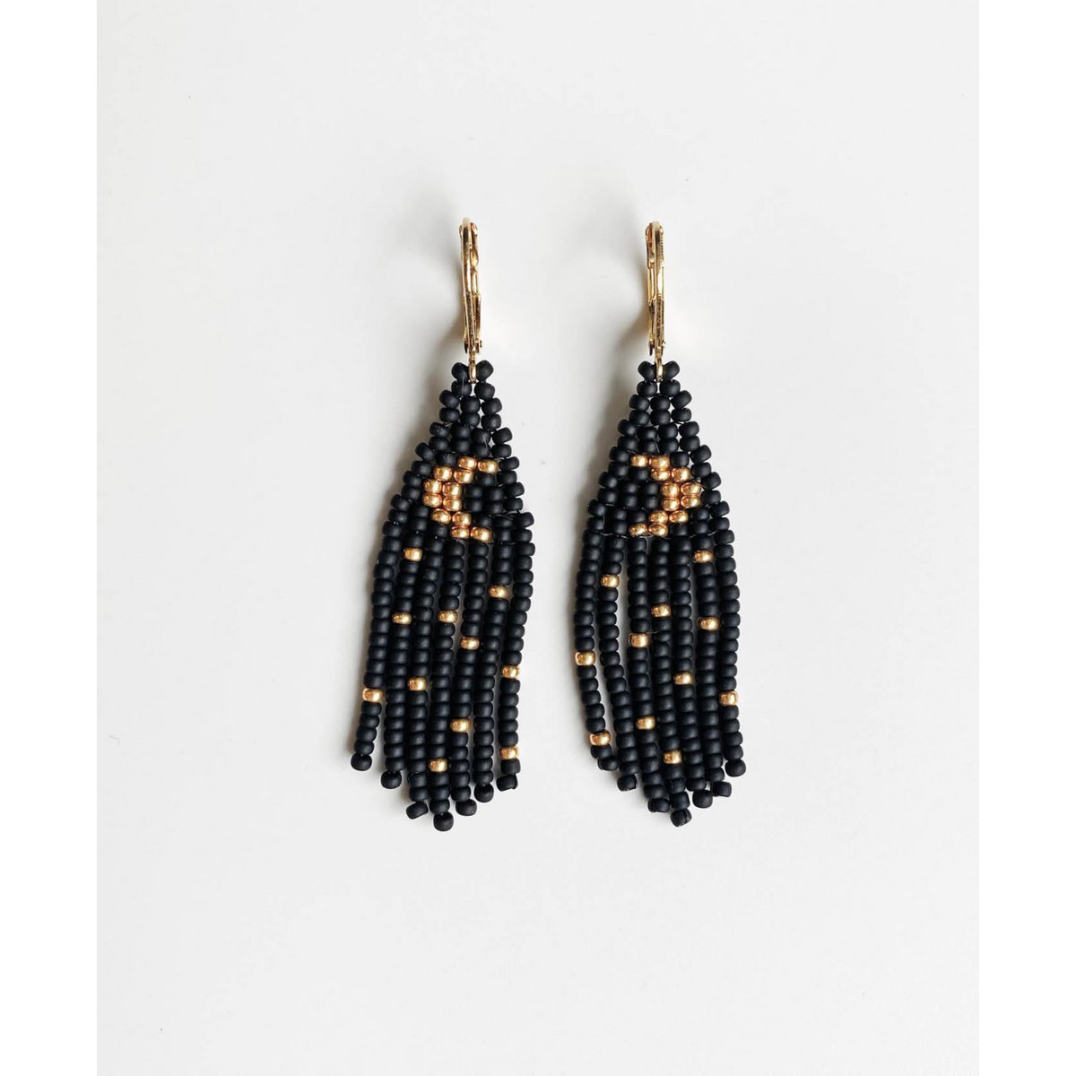 Pendientes • Tiny Moon, negro, dorado
