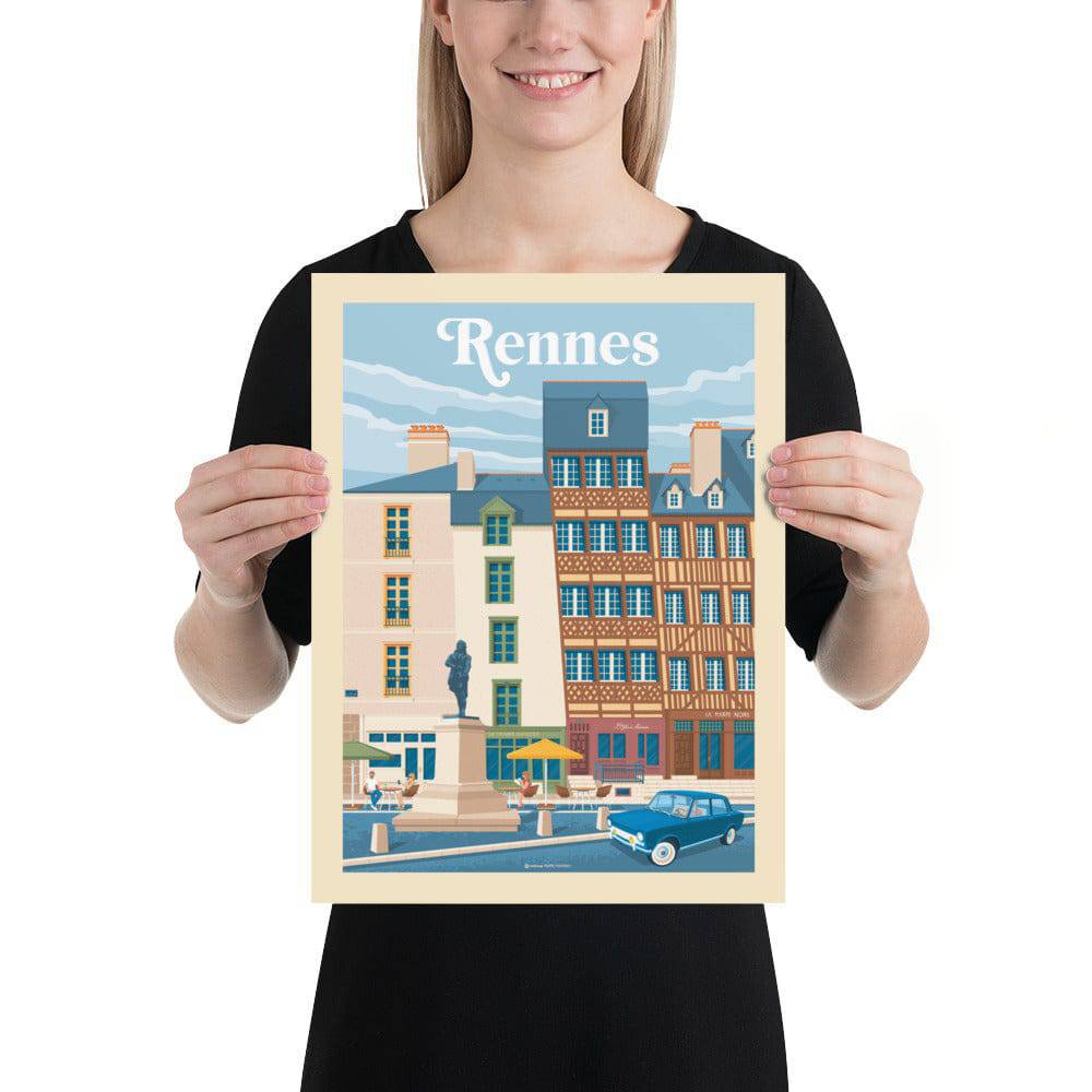 Vintage plakat z St Tropez | Plakat Miasto Saint Tropez Prowansja Lazurowe Wybrzeże Francja Kopia