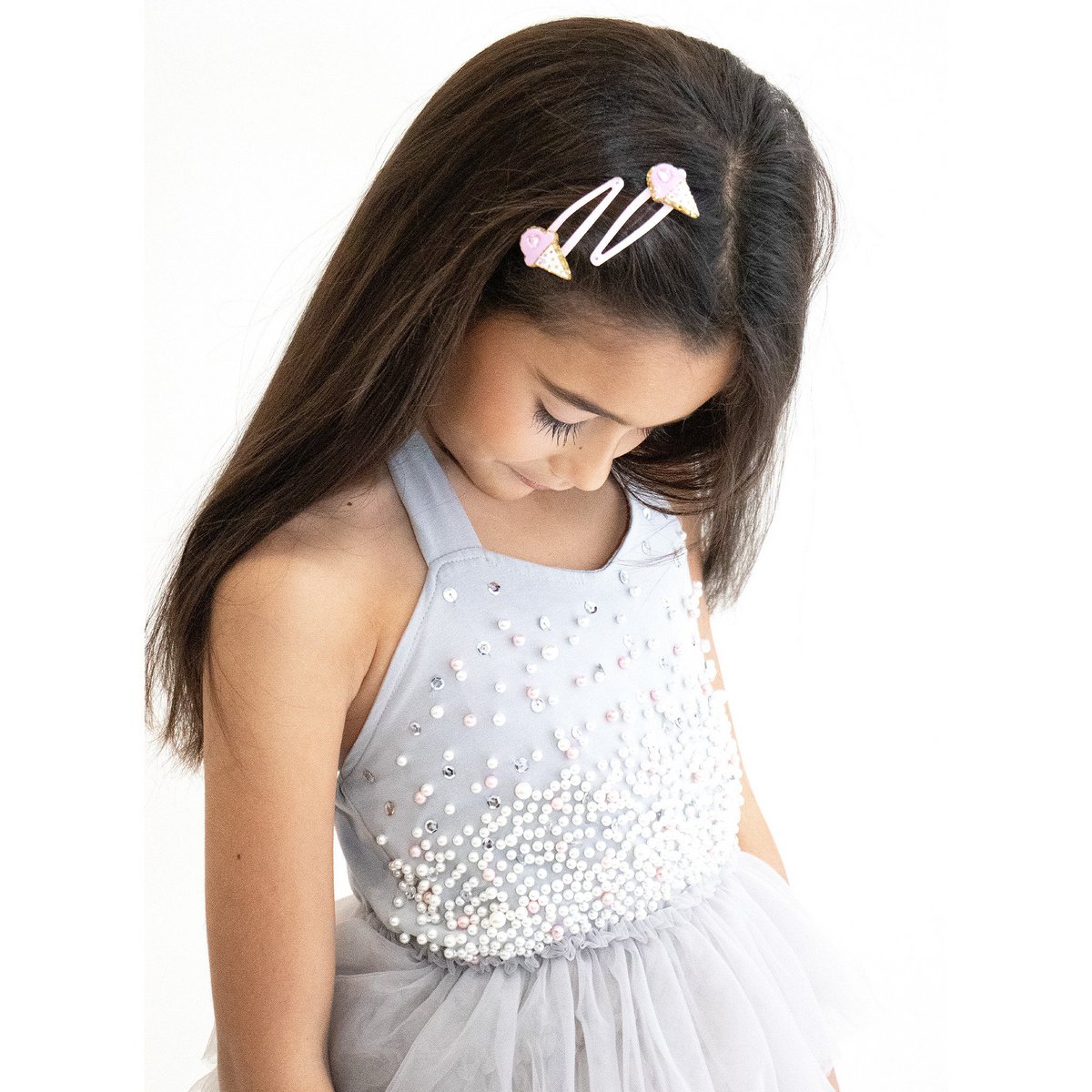 Duo Children's Premium Barrettes - Sparkle Petites Glaces D'amour