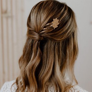 Simple barrette - Oak leaf
