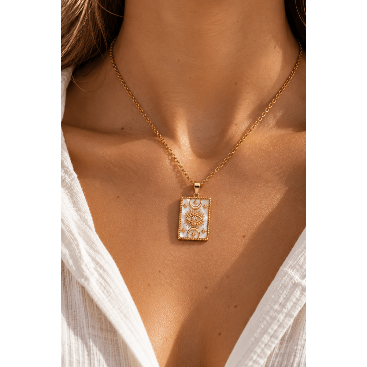 Serenity Pearl Protector – Collana Madreperla Oro