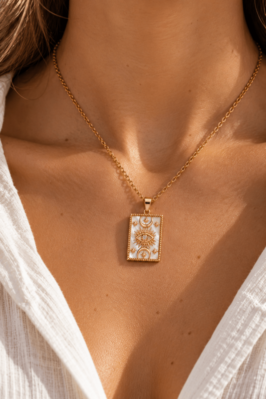 Serenity Pearl Protector – Collana Madreperla Oro