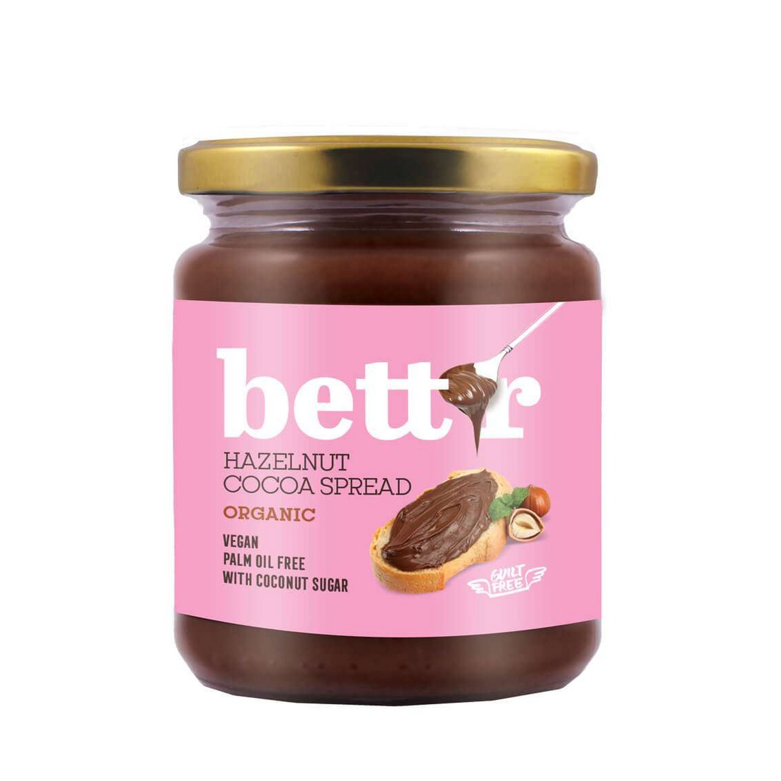 Hazelnut Cocoa Spread, organic, Bett'r, 250g