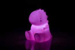LED LAMP WITH BATTERY - MOD. DINOSAURIO - PINK