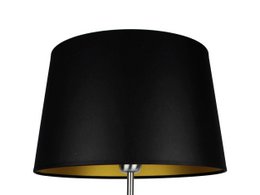 Lampenschirm Stoff schwarz/ innen gold 33/27/20 cm