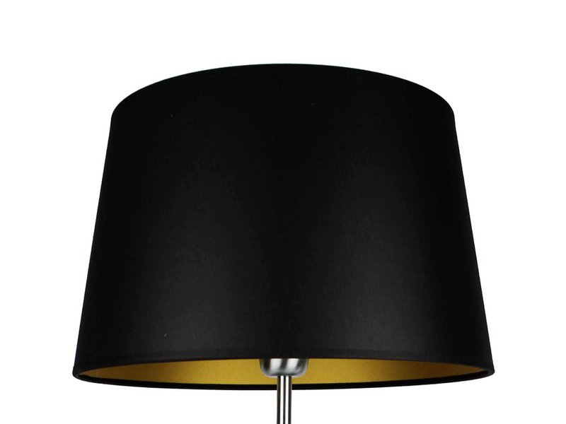 Lampenschirm Stoff schwarz/ innen gold 33/27/20 cm