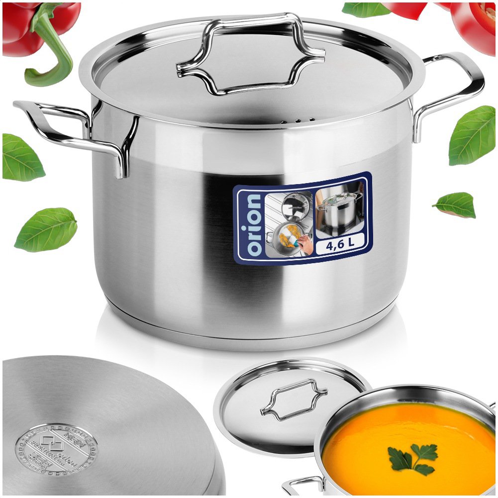 Pot Steel with Lid ANETT 20 cm, 4.6 l