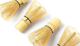 Bamboo whisk chasen, used for preparing matcha tea, made of natural bamboo fibers, traditional Japanese tea ceremony tool.