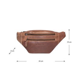 Taljetaske Læder - Fanny Pack Læder - Pouch Taske i 6 farver læder - Læder Belly Bag - Unisex model